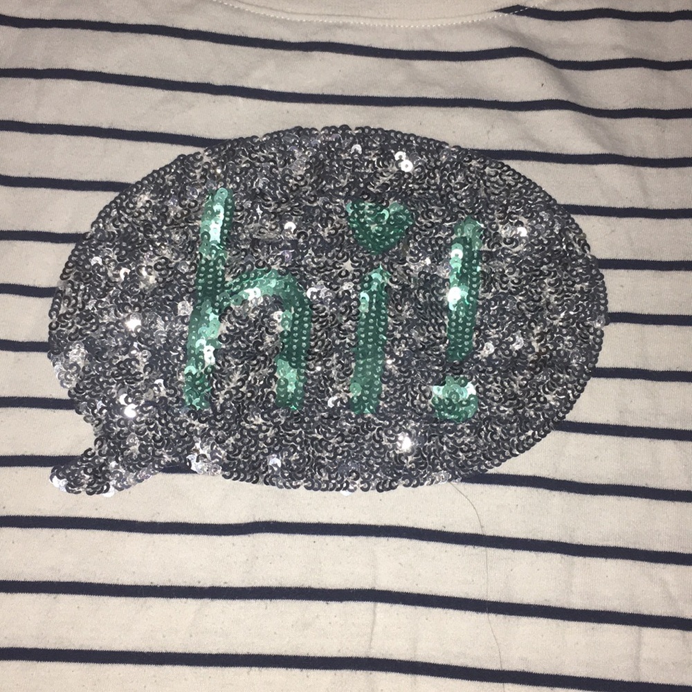 striped sequin shirt